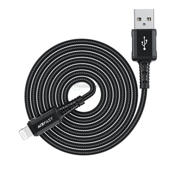 Cablu Acefast MFI USB - Lightning 1,8m, 2,4A negru (C4-02 A Negru)