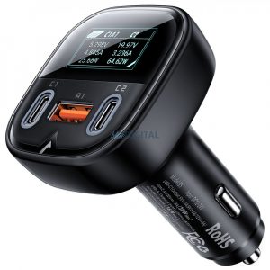 Încărcător auto Acefast 101W 2x USB Type C / USB, PPS, Power Delivery, Quick Charge 4.0, AFC, FCP negru (B5)