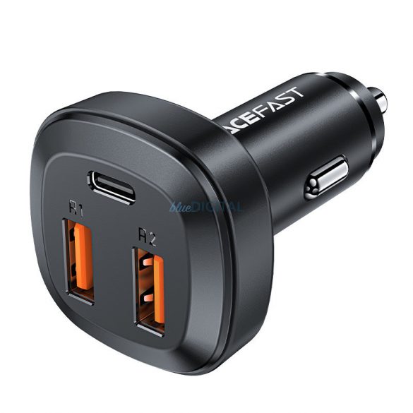 Încărcător auto Acefast 66W 2x USB / USB tip C, PPS, Power Delivery, Quick Charge 4.0, AFC, FCP, SCP negru (B9)