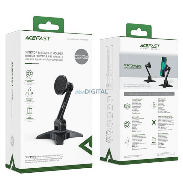 Acefast stand suport magnetic pentru telefon negru (E11)