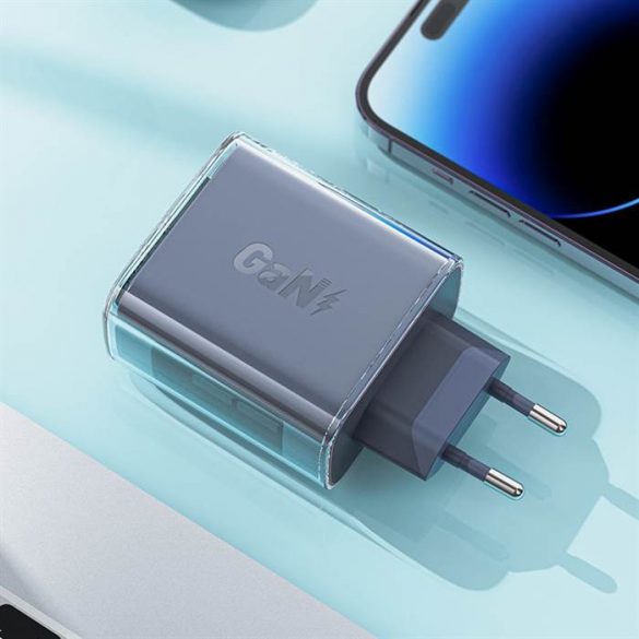 Acefast încărcător GaN 65W 3 porturi (1xUSB, 2xUSB C) violet (A45)