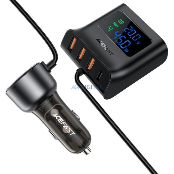 Încărcător auto Acefast B11 138W USB-A USB-C cu 6 porturi - negru