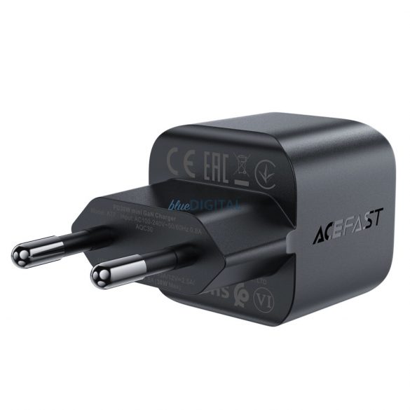 Incarcator de perete Acefast A77 Mini PD 30W GaN USB-C - negru