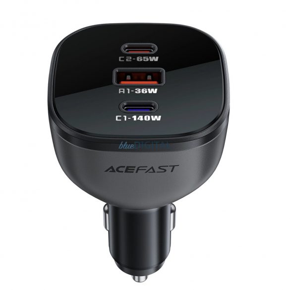 Încărcător auto Acefast B14 cu conexiuni 1xUSB-A și 2xUSB-C 165W - negru