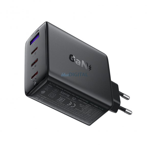 Acefast A94 încărcător de rețea cu 1xUSB-A și 3xUSB-C GaN2 PD 100W - negru