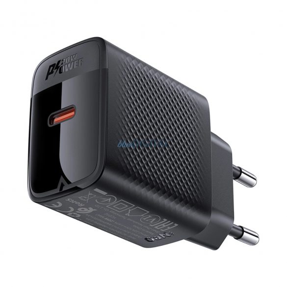 Acefast A82 încărcător de rețea cu 1xUSB-C conexiune PD 20W - negru