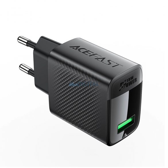 Încărcător de rețea Acefast A90 cu conexiune 1xUSB-A GaN QC 18W - negru