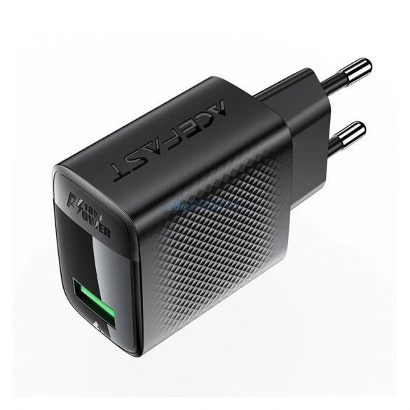 Încărcător de rețea Acefast A90 cu conexiune 1xUSB-A GaN QC 18W - negru