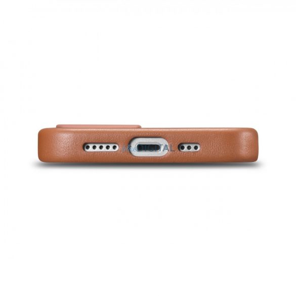 iCarer Case Husă din piele naturală pentru iPhone 14 maro (WMI14220705-BN) (compatibilă MagSafe)