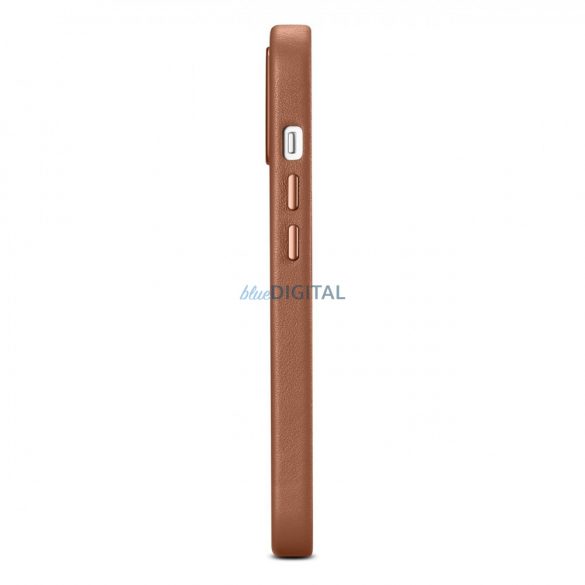 iCarer Case Husă din piele naturală pentru iPhone 14 maro (WMI14220705-BN) (compatibilă MagSafe)