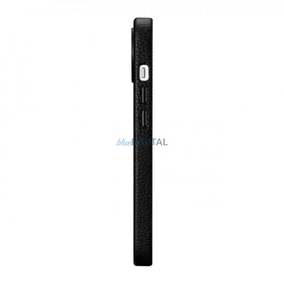 Husă din piele premium iCarer Litchi Husă din piele magnetică pentru iPhone 14 cu MagSafe Black (WMI14220709-BK)