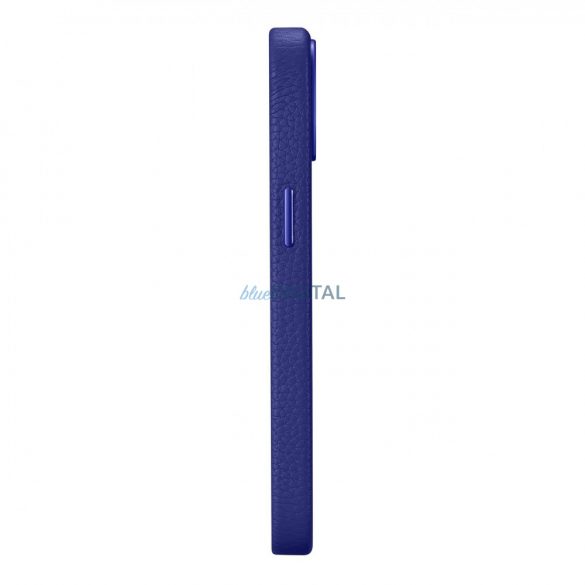 Husă din piele premium iCarer Litchi Husă din piele magnetică pentru iPhone 14 cu MagSafe Albastru închis (WMI14220709-DB)