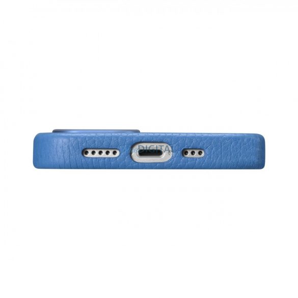 Husă din piele premium iCarer Litchi Husă din piele magnetică pentru iPhone 14 cu MagSafe albastru deschis (WMI14220709-LB)