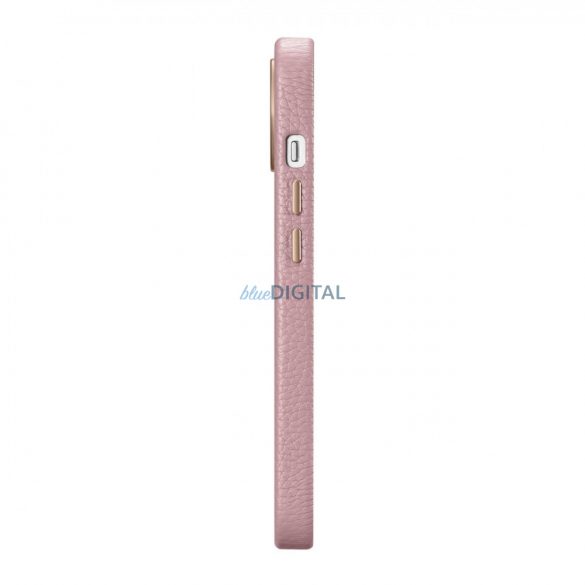 Husă din piele premium iCarer Litchi Husă din piele magnetică pentru iPhone 14 cu MagSafe roz (WMI14220709-PK)