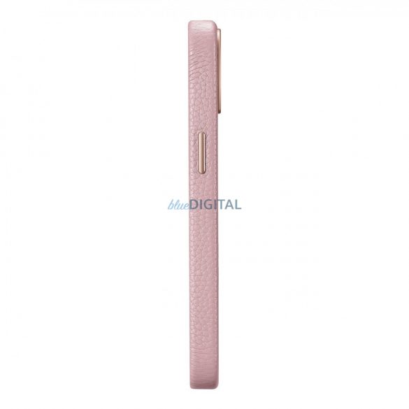 Husă din piele premium iCarer Litchi Husă din piele magnetică pentru iPhone 14 cu MagSafe roz (WMI14220709-PK)