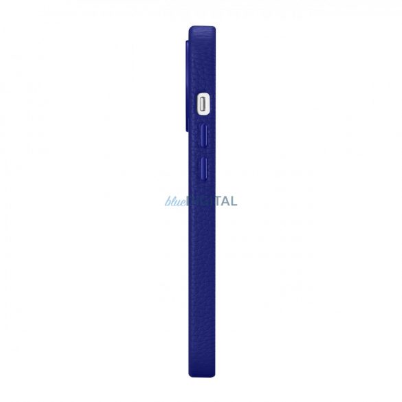 Husă din piele premium iCarer Litchi Husă din piele magnetică pentru iPhone 14 Pro cu MagSafe Albastru închis (WMI14220710-DB)