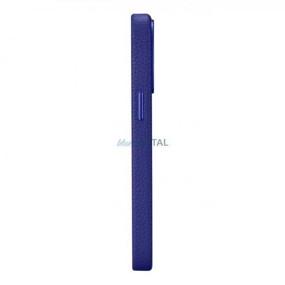 Husă din piele premium iCarer Litchi Husă din piele magnetică pentru iPhone 14 Pro cu MagSafe Albastru închis (WMI14220710-DB)