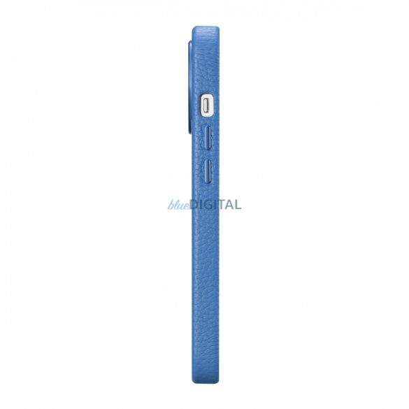 Husă din piele premium iCarer Litchi Husă din piele magnetică pentru iPhone 14 Pro cu MagSafe Light Blue (WMI14220710-LB)