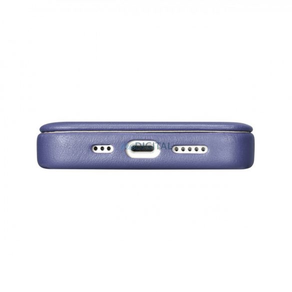 Husa Folio din piele premium iCarer CE pentru iPhone 14 Pro Max Flip Magnetic MagSafe violet deschis (WMI14220716-LP)