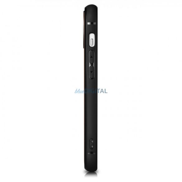 iCarer Husă din piele naturală pentru iPhone 14 Plus (compatibil MagSafe) negru (WMI14220719-BK)