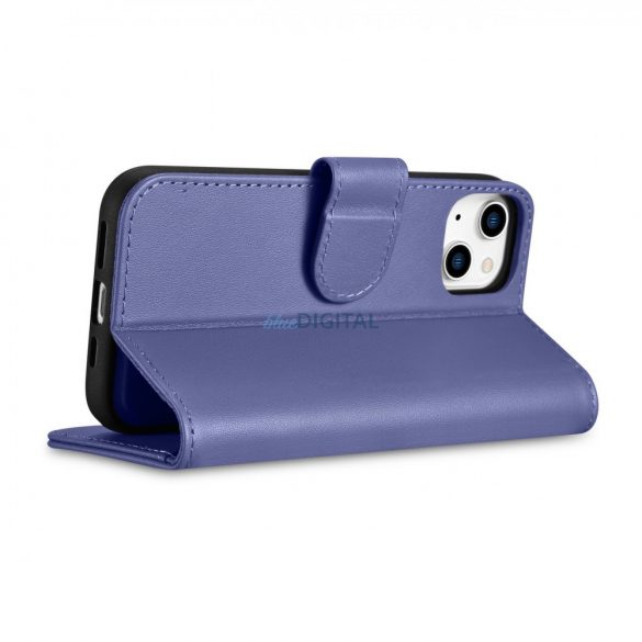 Husă portofel iCarer 2 în 1 pentru iPhone 14 Husă din piele anti-RFID Violet deschis (WMI14220725-LP)