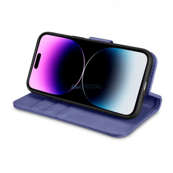 Husă portofel iCarer 2 în 1 pentru iPhone 14 Pro Husă din piele anti-RFID Violet deschis (WMI14220726-LP)