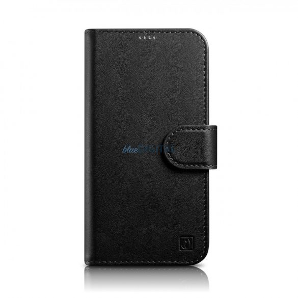 iCarer Wallet Husă 2in1 husă iPhone 14 Plus piele Flip Husă Anti-RFID negru (WMI14220727-BK)