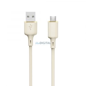 Dudao L7SM USB-A - cablu micro USB 5A 1m - bej