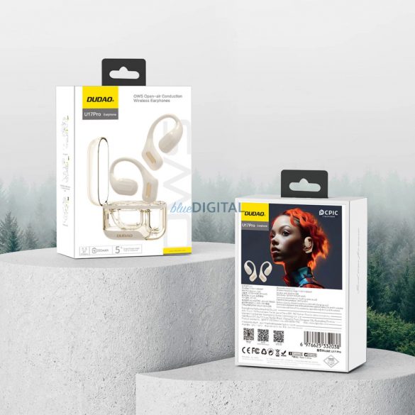 Căști wireless on-ear Dudao U17Pro cu Bluetooth 5.3 și ANC - alb