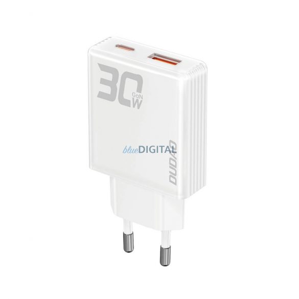 Dudao A30EU încărcător de rețea cu 1xUSB-A și 1xUSB-C conexiune 30W - alb