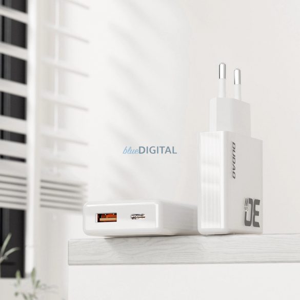 Dudao A30EU încărcător de rețea cu 1xUSB-A și 1xUSB-C conexiune 30W - alb