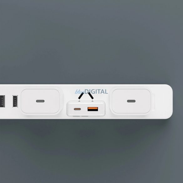 Dudao A30EUL Încărcător de putere cu conexiune 1xUSB-A și 1xUSB-C și cablu Type-C - Lightning 30W - alb