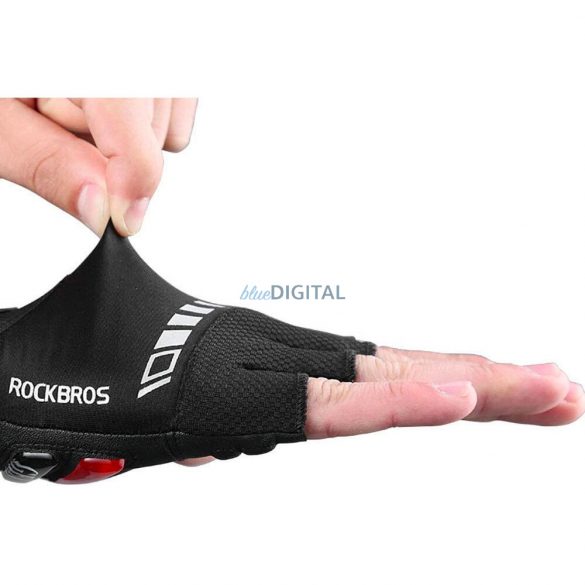 Mănuși de ciclism Rockbros S143-BK M cu inserții de gel - negre