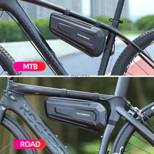 Geantă de bicicletă impermeabilă Rockbros B67 pentru cadru - neagră