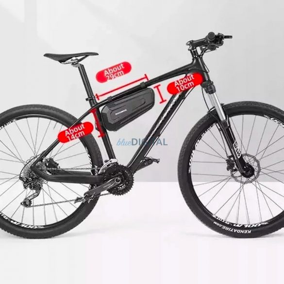 Geantă de bicicletă impermeabilă Rockbros B67 pentru cadru - neagră