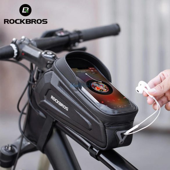 Geanta de bicicleta blindata Rockbros B68-1 cu husa telefon 1.5l - neagra