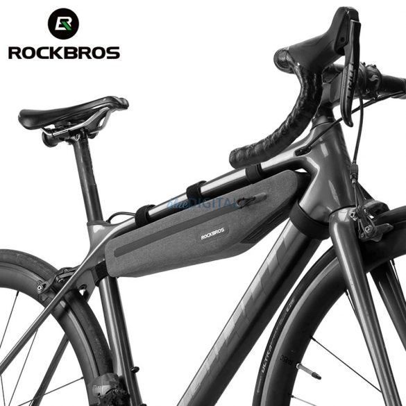 Geantă de bicicletă impermeabilă Rockbros AS-052 pentru cadru - gri