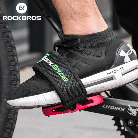 Curele pentru pedale de bicicletă Rockbros GZT1001 - negre