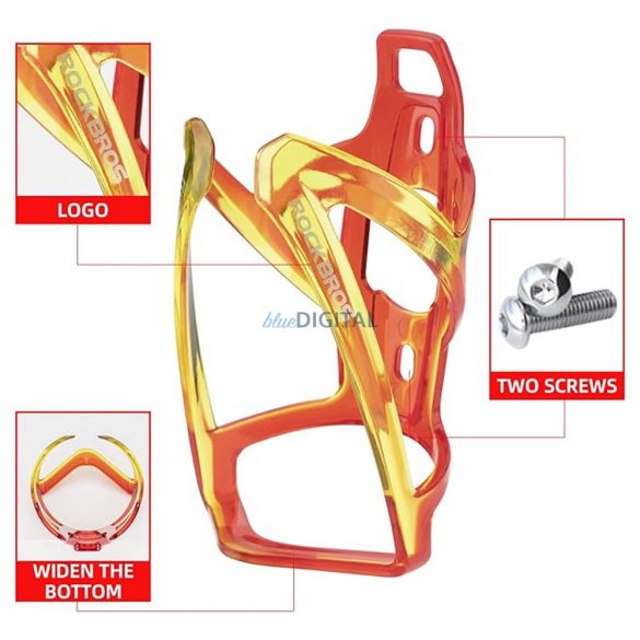 Suport pentru biciclete Rockbros FK338 pentru sticla de apa - rosu si galben