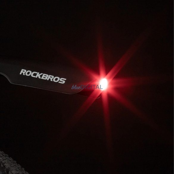 Rockbros DNB8001 apărătoare de noroi cu lumină LED roșie - negru