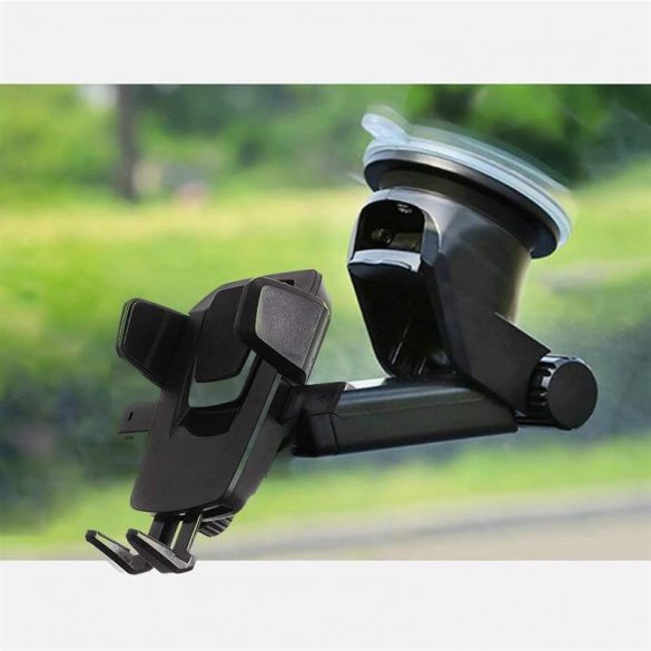 Telescopic Car Holder Phone Holder Portal sau parbriz negru