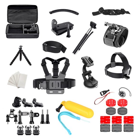 Set de 50 în 1 accesorii pentru camere sportive GoPro SJCAM