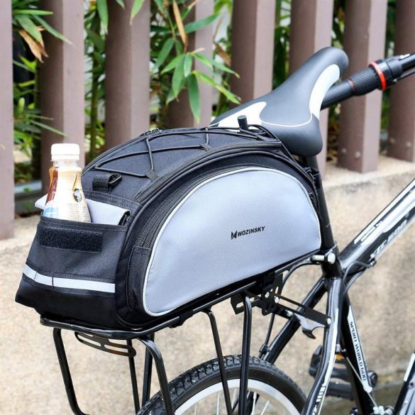 Wozinsky Bicicletă Bicicletă Bicicletă Geantă Geantă pannier spate cu curea de umăr 13L negru (WBB1BK)