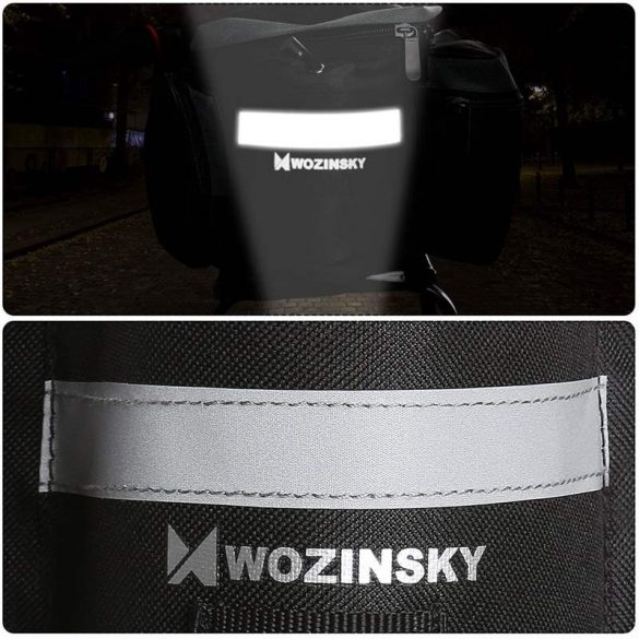 Wozinsky Bicicletă Bicicletă Bicicletă Bicicletă Geantă Geantă pannier spate cu curea de umăr și husă de sticlă 6L negru (WBB3BK)