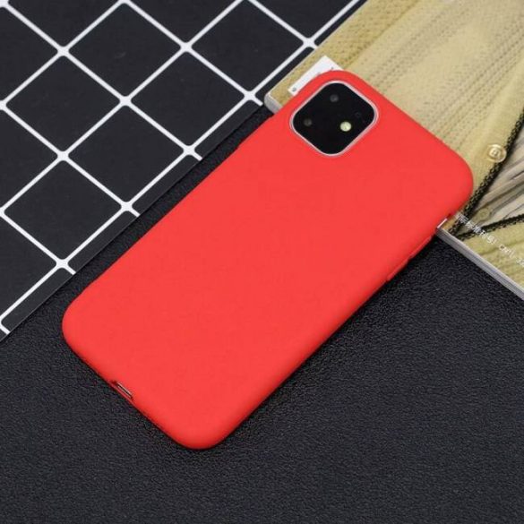 Husa din silicon husa de protectie moale flexibila din cauciuc Husa telefon rosie pentru iPhone 11 Pro