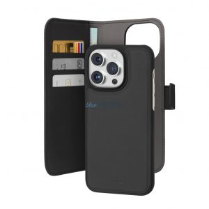 Puro Wallet Carcasă detașabilă MagSafe compatibilă pentru iPhone 15 Pro Max - negru