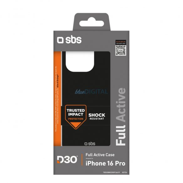 Carcasă SBS Full Active D3O pentru iPhone 16 Pro - Negru