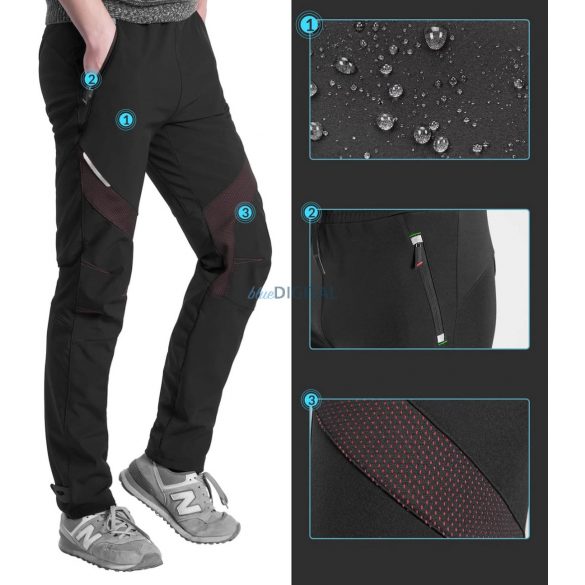 Rockbros Patrol Ciclism Windproof pantaloni sport dimensiune L - negru