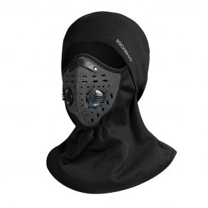 Rockbros LF7127-1 Nouă balaclava sport din catifea cu filtru - Negru