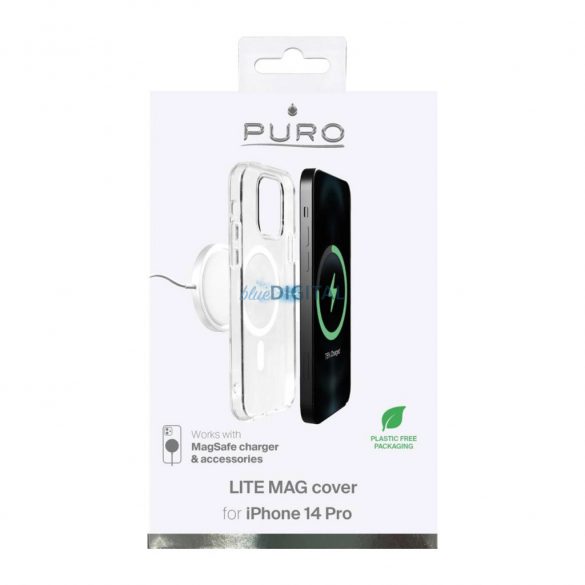 Husă compatibilă Puro Lite Mag MagSafe pentru iPhone 14 Pro - transparentă